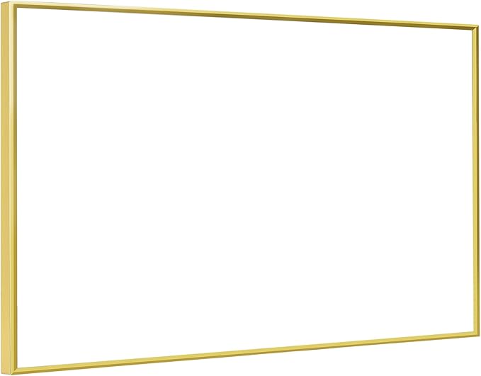 Dry Erase White Board, Magnetic Whiteboard for Wall Office/School/Home, Hanging Board for Decoration/Planning/Kitchen Grocery List/Drawing/Memo, 24"x 36" Gold Aluminum Frame (BB-Gold-6090)