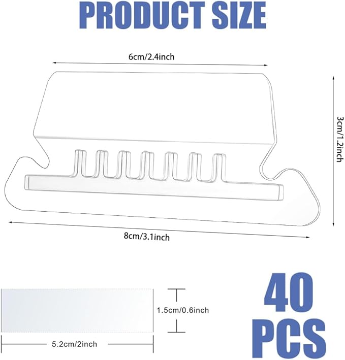 File Folder Tabs 40PCS Suspension Hanging File Folder Labels Clear Plastic Filing Tabs and Paper Inserts for Quick Identification with Storage Box