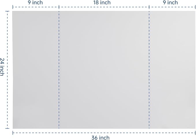 Trifold Poster Board Foam Core 24 x 36 x 3/16"(5mm) - 5 Pack - Tri Fold Posters Display Board, Acid Free, Double Sided, Posterboard Foamboard for Mounting, Prints, Art, Presentation and Projects