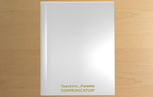 Nicky's Folders® English Communicator, Parent-Teacher Folder, Patented Tear-Resistant Flexible Plastic 2 Inside Pockets, 2 Exterior Sleeves, Letter Size Paper, Single Color(24 Pack) (White)