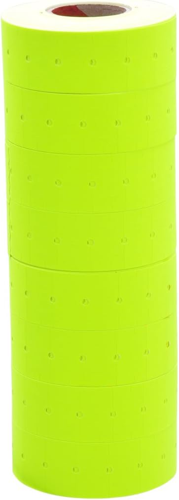 Fluorescent Chartreuse Labels to fit Motex® MX5500 Price Guns 16 Pack (Free Ink roll Included)