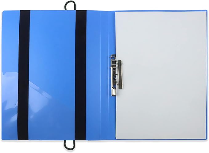 Adjustable Elastic Band Multi Pockets Pen Holder Zippered Office Supplies Organizer Caculator Cards Keys Sleeve Pouch for File Folder, Binder, Book, Journals, Notebook, 8.5 x 11.6 Inch, Detachable