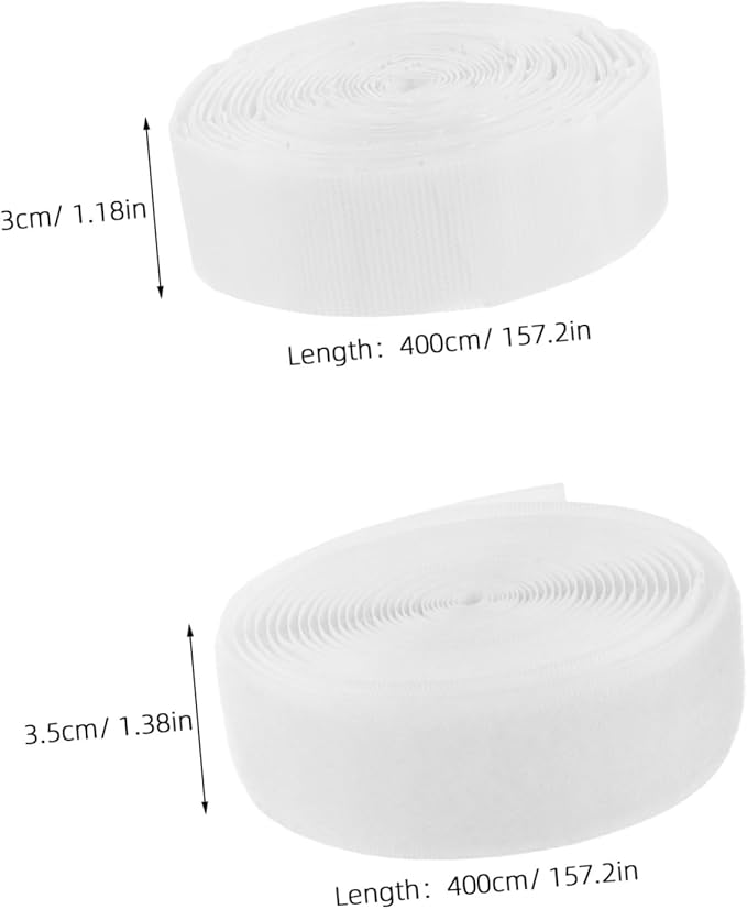Veemoon Double-Sided Hook and Loop Fastener Tape for Curtains and Doors Strong Adhesive Self-Stick Strips for Home and Office Versatile Fabric Mounting Solution