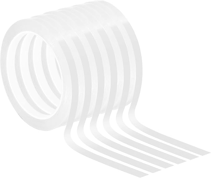 PATIKIL 5/16" Whiteboard Tape, 6 Pack Thin Dry Erase Tape for Graphic Chart Marking DIY Art, White