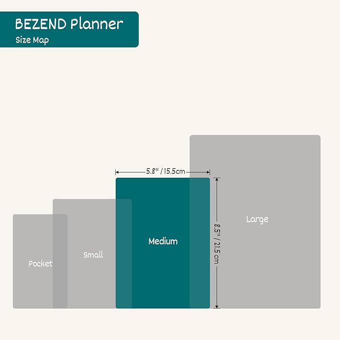 BEZEND Weekly Planner 2026-2027 (6" x 8.5") 2-Column Dual Schedule for Work/School/Home or 2 Person (Jul 26-Dec 27) 18 Months Academic Calendar with Tabs, PU Leather Hardcover -Mustard