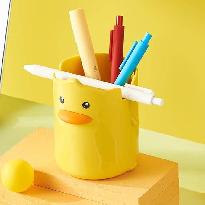 Adorable Cartoons Pencil Holders - Multifunctional Desktop Organizers (Duck)