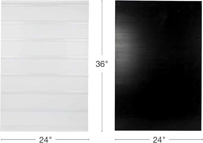 Excello Global Products 24"x36" Replacement Changable Letter Message Board for Swinging Signs. Includes Bonus Black Chalkboard. Compatible with 4 3/8" High Letters.