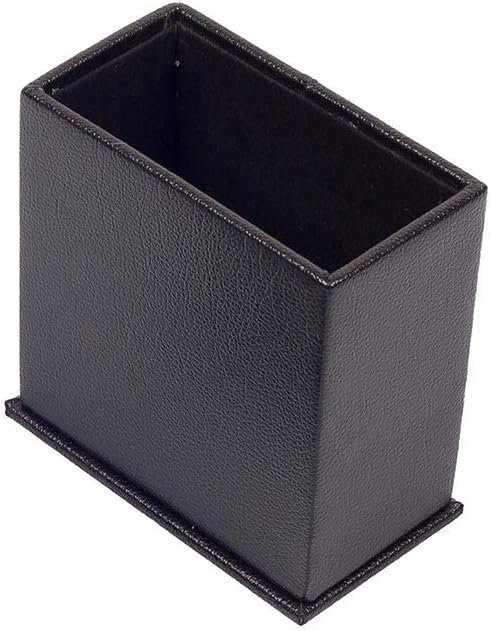 MOOGCO Leather Document Tray - Pen Holder - Note Paper Holder -3 Accessories-Desk Organizer - Office Desk Accessories - Desktop Storage - 3 PCS (BLACK)