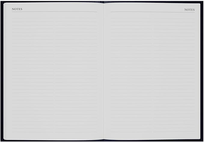 Collins - Essential - 2026 12 Month Calendar Year Planner, Week-To-View Diary, A5 Hard Cover - Dark Blue (ESSA53.65-26)
