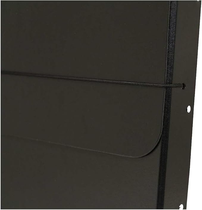 JAM Paper Strong Thick Portfolio Carrying Case with Elastic Band Closure - 10 x 1 1/4 x 13 1/4 - Black - Sold Individually