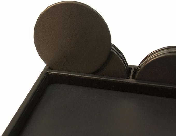 DACASSO Leatherette Conference Room Set - Luxury Leather Desk Blotter for Writing - Executive Desk Surface Protector - (Set of 12, Black)