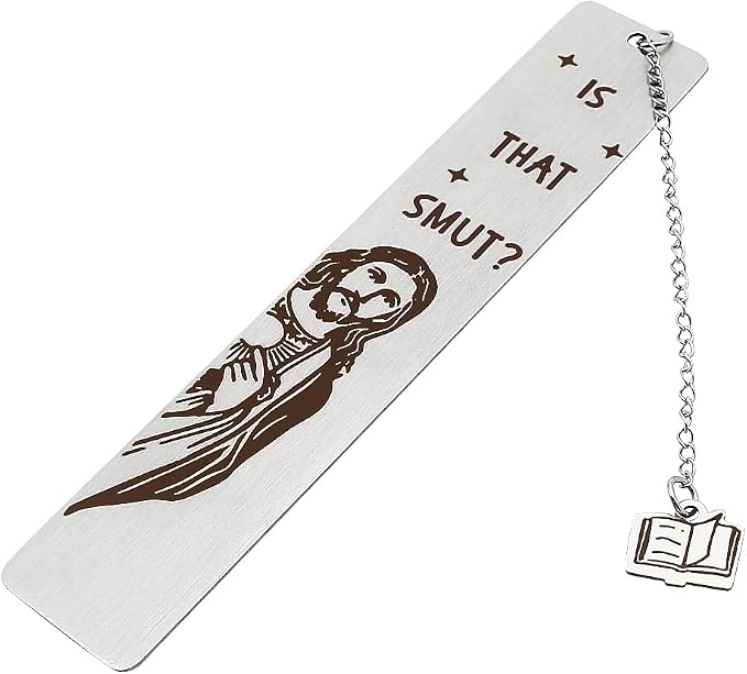 Peeking Jesus is that Smut? Bookmark (Metal 1 Piece Silver)