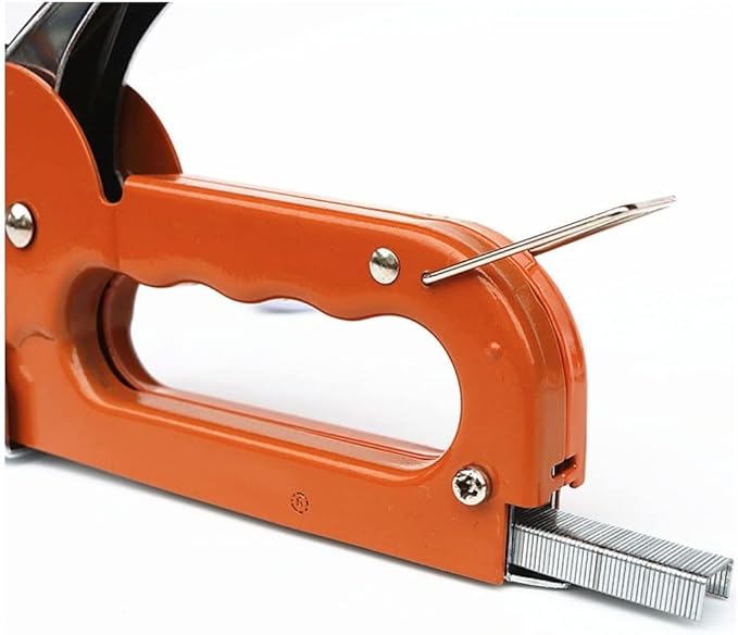 KUYWLMKMZZ Desk Stapler Multifunctional Stapler Press Labor Saving Binding Tool Paper and UP Leather Hand-held Stapler Orange Send 1 Box of Staples School Supplies (Color : A)