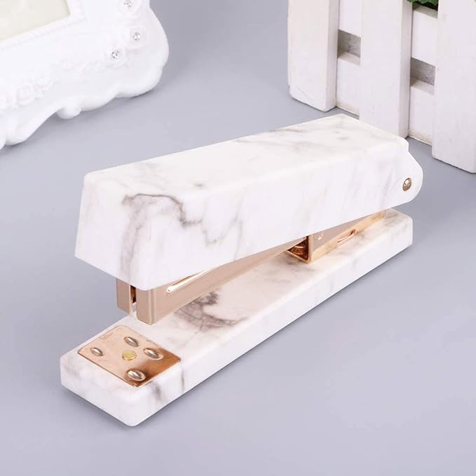 Marble Stapler - Creative Desktop Binding Supplies Student Medium and Small Stapler(E)
