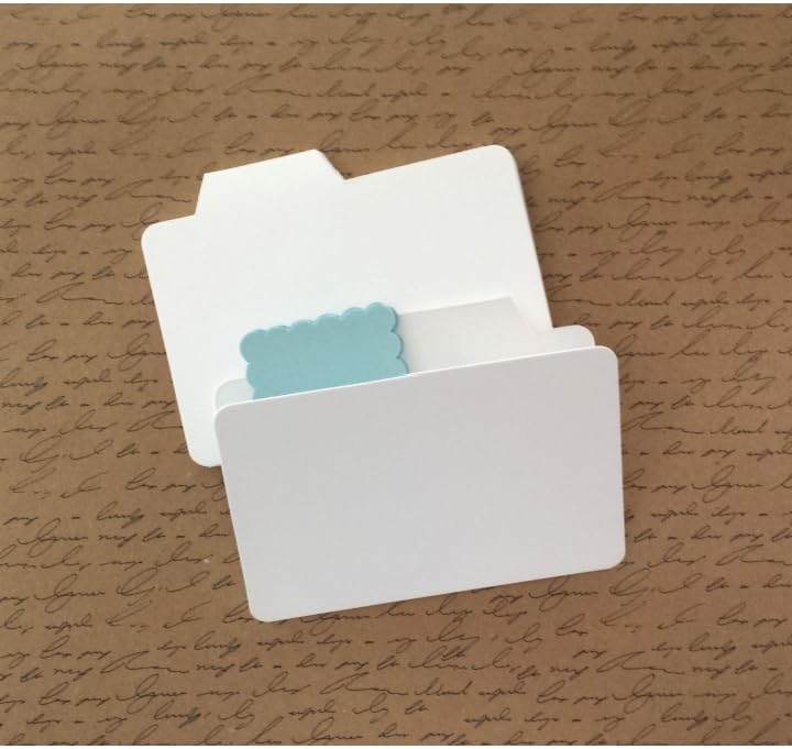 20 Mini File Folders: 5 inches x 3.75 inches - Made from Cardstock in Matte Finish (Canary)