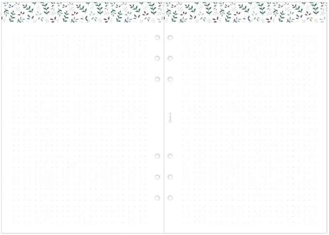 Filofax Calendar Diary Refill, A5 Size, Week-to-View, Garden Minimal Diary Pack, Multilingual: Five Languages, 2026 (C68592-26)