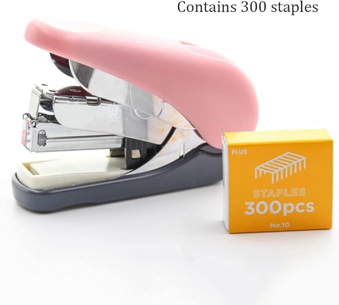 Stapler, Desktop Stapler, Mini Stapler fashion stapler Mini Stapler,Small Desktop Stapler With 300 Staples,32 Sheet Capacity Provide Additional Storage Of 100 Staples For Students office supplies (Col