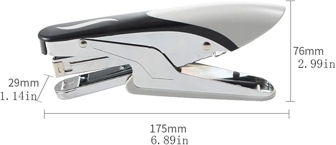 KUYWLMKMZZ Desk Stapler Handheld Desktop Stapler Office Desktop Stapler Has a Capacity of 25 Sheets Easy to Load Ergonomic Stapler Suitable for Office Or Desk School Supplies (Color : A)