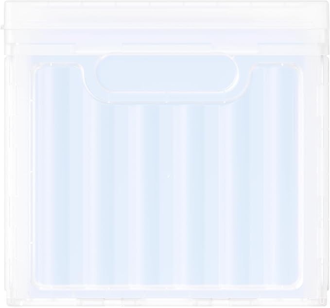 Oterri Plastic File Box with Lid for Letter Size Hanging File Folders, Hanging File Folder Box for Home, Office, School, File Cabinet (Transparent, Large-1 Pack Without Folders)