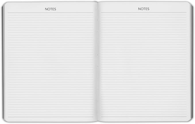 Harbor Weekly Journal Notebook Planner 2025-2026 - Lined, Durable Faux Leather, Softcover, 176 Quality Pages - For Men and Women, For Writing, Work & Travel - Cambridge Flamingo - 9x7"