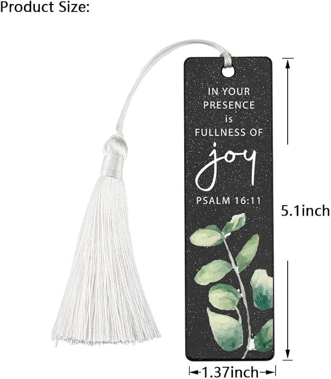 Christian Joyful Bookmark, Heartening Gift for Believers, Uplifting Present for Spiritual Readers, Faith - Based Reading Gift, Unique Foliage & Scripture Design Bookmark, WCB39