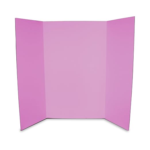 Flipside Products 36” x 48” Project Boards for Presentations, Science Fair, School Projects, Event Displays and Trifold Picture Board, Proudly Made in USA - Pink - 10 Pack
