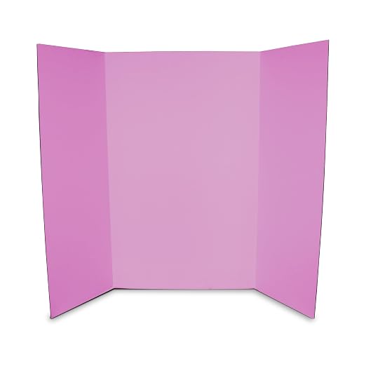 Flipside Products 36” x 48” Project Boards for Presentations, Science Fair, School Projects, Event Displays and Trifold Picture Board, Proudly Made in USA - Pink - 10 Pack