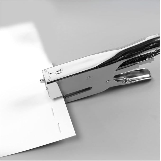 KUYWLMKMZZ Desk Stapler Office Stapler Hand-held Stapler Can Hold 40 Pages Suitable for Office Document Binding and Finishing Portable Stationery Silver School Supplies (Color : A)