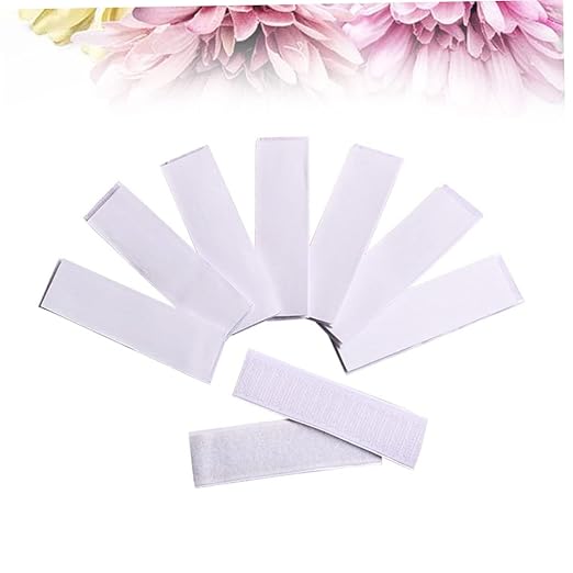 10pcs Tape for Table Skirt Adhesive Fabric Strips Hook Loop Mounting Tape for Smooth Clean Surfaces