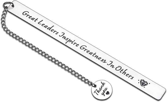 Great Leaders Bookmark Appreciation Thank You Boss Day Gifts for Boss Lady Mentor Supervisor PM Coworker Women Men Bosses Day Retirement Farewell Promotion Celebration Gift Christmas Work Office