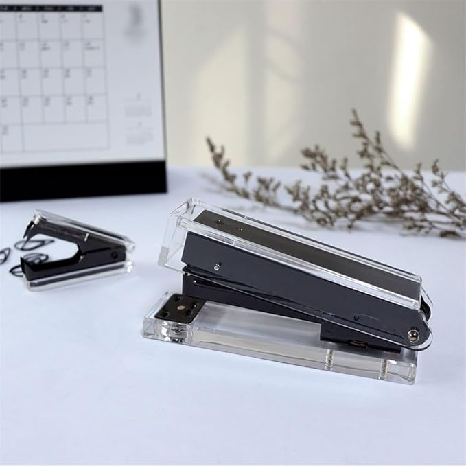 Stapler Small Office Student Stapler Acrylic Binding Machine Office Supplies