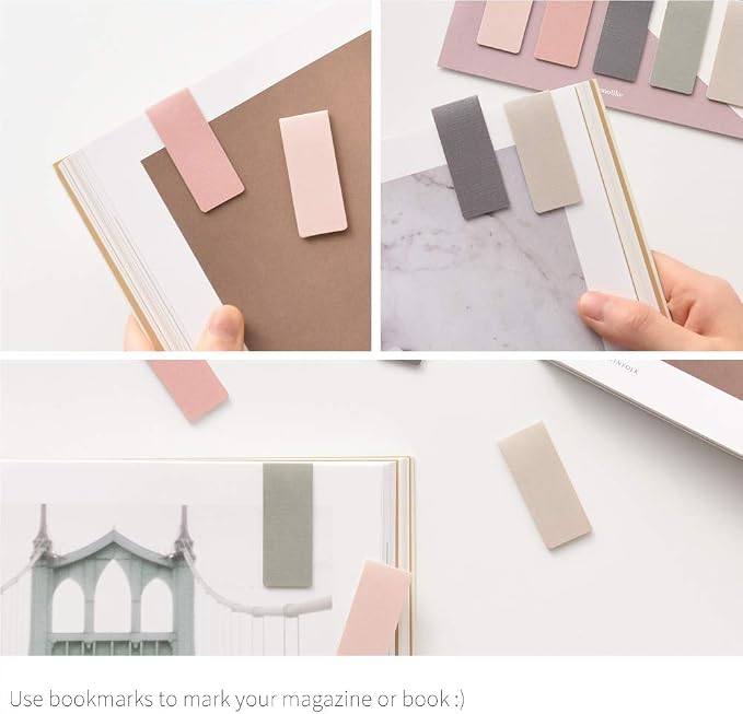 Monolike Magnetic Bookmarks Solid Pastel + Ocean + Misty, 15 Pieces