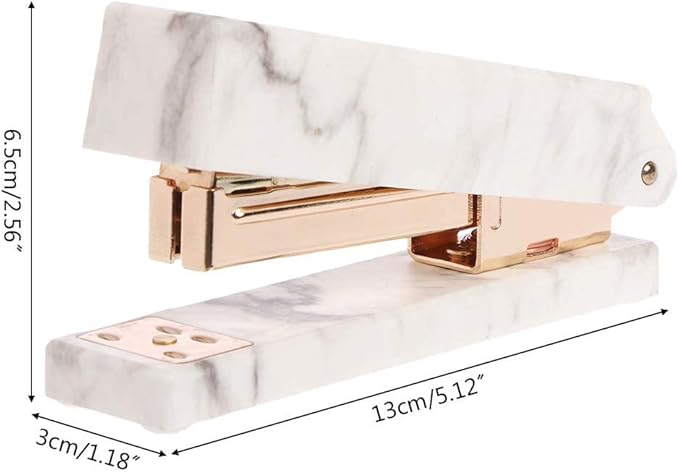 Marble Stapler - Creative Desktop Binding Supplies Student Medium and Small Stapler(D)
