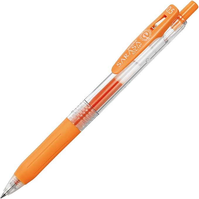 Zebra Sarasa Clip Pen 0.5 mm, Orange (JJ15-OR)
