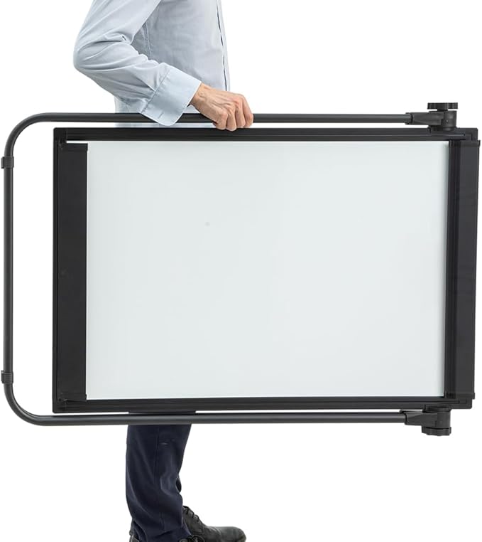 U Stand White Board Easel, 36x24 Double Sided Magnetic Dry Erase Board with Flipchart Paper Pad Height Adjustable Whiteboard with Sturdy Aluminum Frame for Home Office Classroom, Black