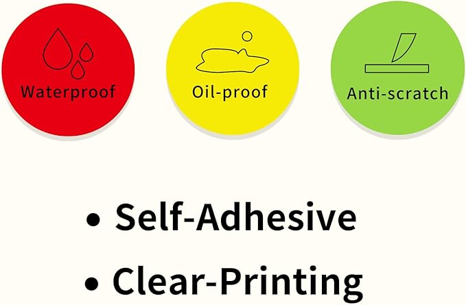 STARLIBOO 3 Inch Round Thermal Sticker Labels, Red Thermal Labels Round, Self-Adhesive Round Direct Thermals Stickers Label, Printer Stickers for Business