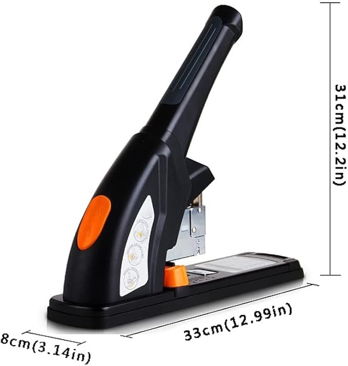 KUYWLMKMZZ Desk Stapler Heavy Duty Stapler Office Labor-Saving Stapler Suitable for Learning and Office Document Binding Practical Office Supplies Black School Supplies (Color : A)