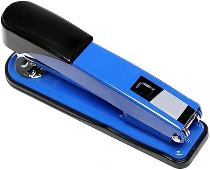 Desk Stapler Desktop Stapler Metal Stapler Multifunctional Bottom Screw Stapler Capacity 50 Pages Suitable for Office and School Blue School Supplies (Color : Blue)