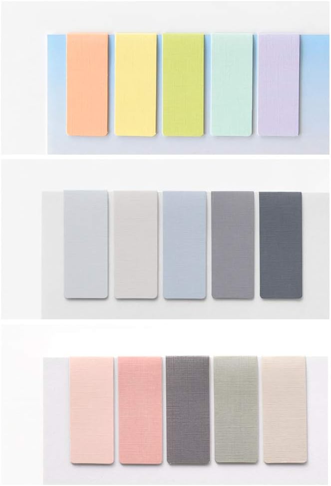 Monolike Magnetic Bookmarks Solid Pastel + Ocean + Misty, 15 Pieces