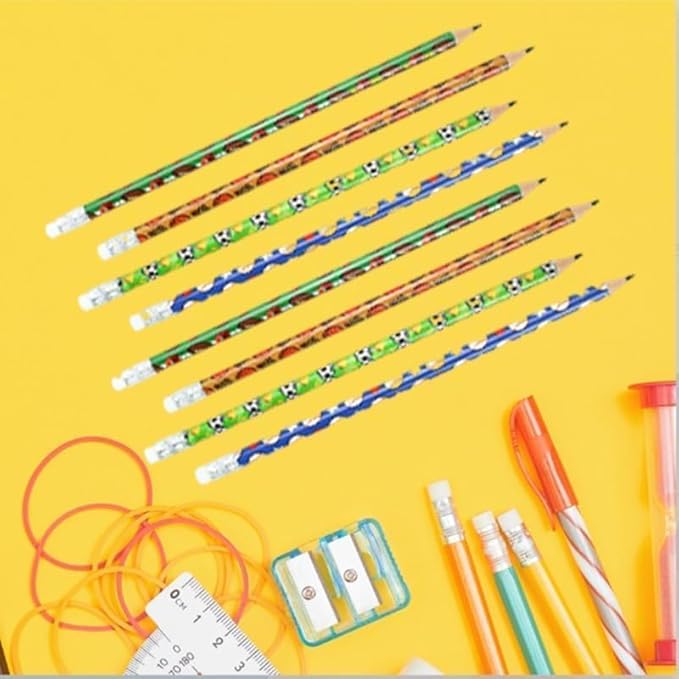 20 Pieces Sport Pencils 20 Pcs Sports Ball Erasers Sets Football Pencils Sports Themed Teachers School Stationery Class Reward