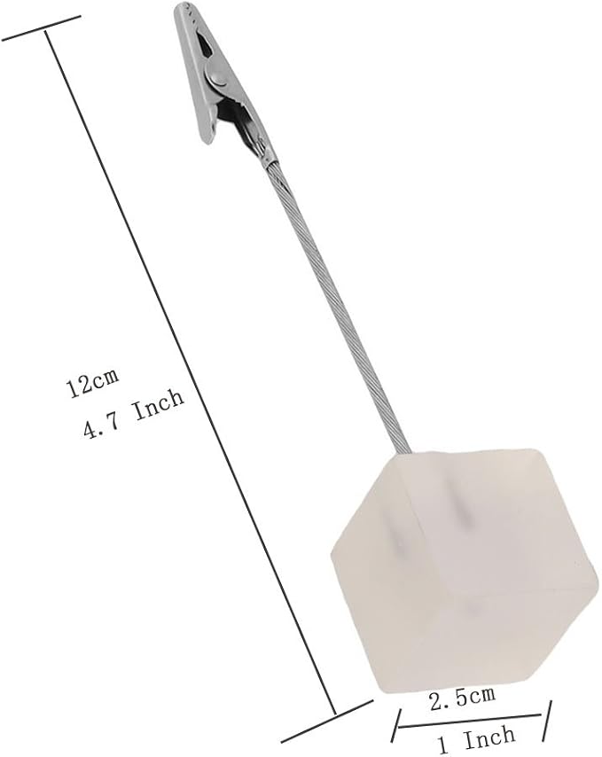 Xiaoyztan Memo Clips Holder,Transparent Cube Table Number Holders,Paper Note Clip for Office Home Use, Office Memo Holders, Desk Accessories and Workspace Organizers,Pack of 10