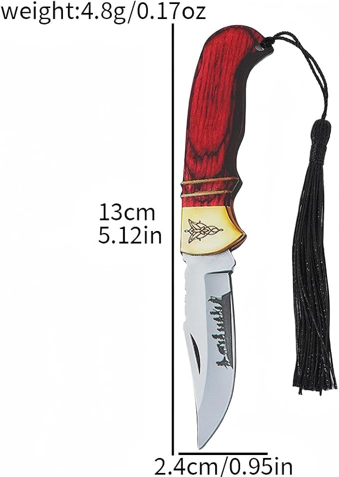 Unique Acrylic Knife Shape Bookmarks, 3Pcs Cartoon Page Markers with Tassels, Reading Accessory Gifts for Fans and Book Lovers (3pcs Ring)