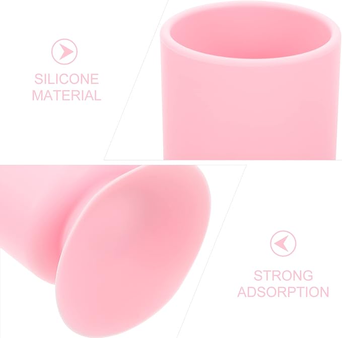 FOMIYES Multipurpose Makeup Brush Holder Organizer with Suction Cup for Desk Pen Storage and Cosmetic Tools 3.9X1X3.9 Inches