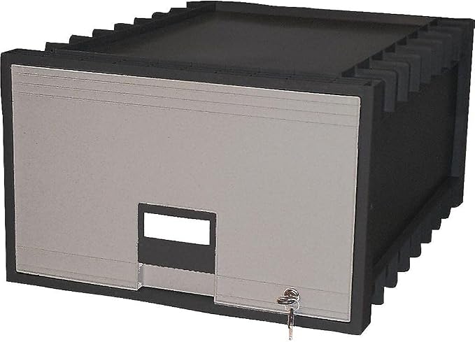 Storex Archive Storage Drawers with Key Lock, Legal Files, 18.25" X 24" X 11.5", Black/Gray