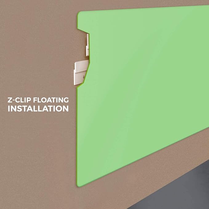 Magnetic Dry Erase Glass Board, Green Frameless Surface Glass Board with Eased Corners - Includes Magnets, Marker, Eraser, Marker Tray by Fab Glass and Mirror Light Green 36" x 60"