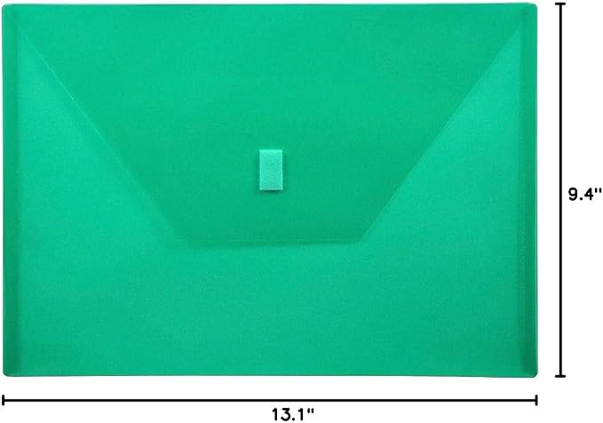 Lion Design-R-Line Poly Envelope, 9-3/8 x 13 Inches, Transparent Green, 1 Envelope (22080-GR)