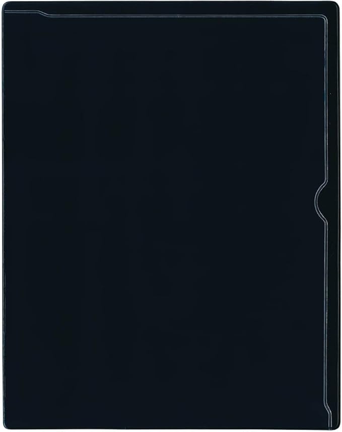 StoreSMART - Paperwork Organizers - 50-Pack - Black Plastic Back, Clear Plastic Front - Heavy Duty - PF8511PQBK-50