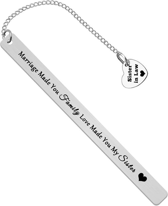 Sister in Law Gifts Bookmark Marriage Made You Family Love Made You My Sister Bookmark Sister in Law Birthday Gifts Christmas Mothers Day Wedding Gifts for Sister in Law
