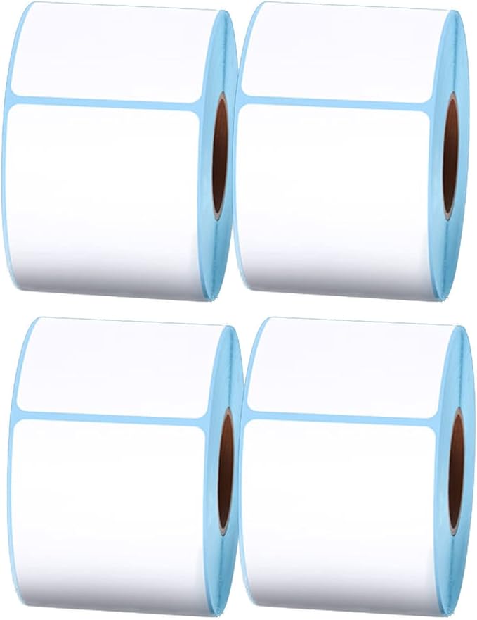 4 Roll Direct Thermal Shipping Labels, Width 50Mm Height 30Mm-80Mm Thermal Address Label Package Label for Thermal Printer,50×80mm×500
