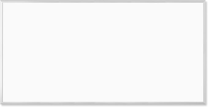U Brands Melamine Dry Erase Board White Board, 96" x 48" Inches, Silver Aluminum Frame